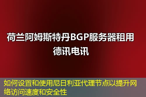 如何設(shè)置和使用尼日利亞代理節(jié)點以提升網(wǎng)絡(luò)訪問速度和安全性