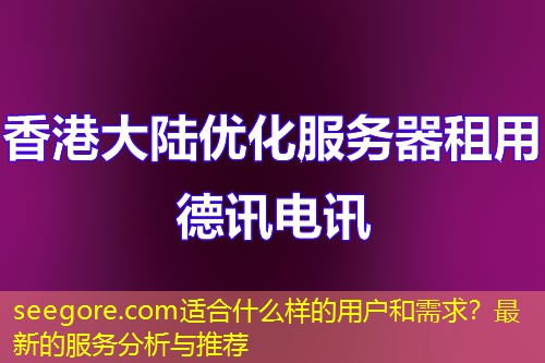 seegore.com適合什么樣的用戶和需求？最新的服務(wù)分析與推薦