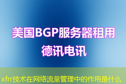 xfrr技術在網(wǎng)絡流量管理中的作用是什么